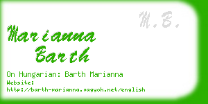 marianna barth business card